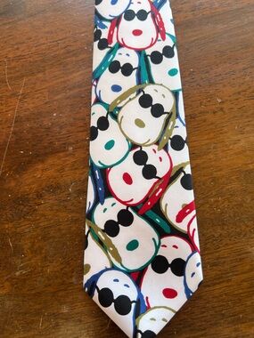 Peanuts Novelty Tie with Multi-Color Snoopy Faces